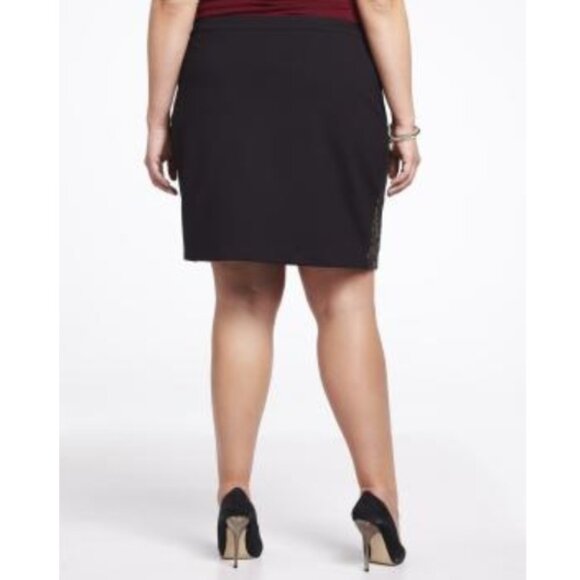 NEW Love & Legends Mini Skirt Black ith Gold Sequins Size 18 - Picture 3 of 5